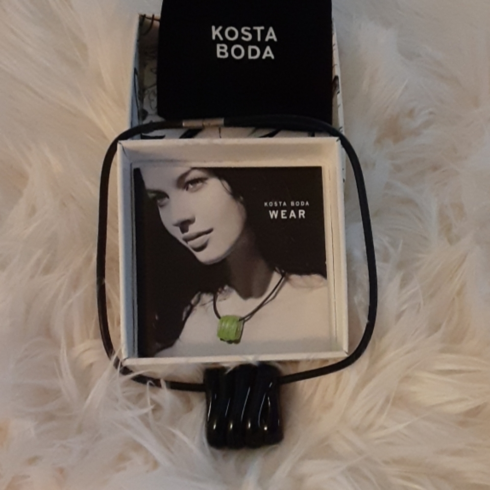 Kosta Boda Black Spin Necklace